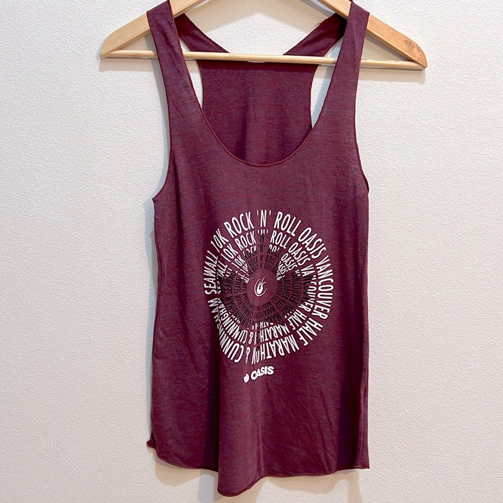 NWOT American Apparel dark red racer back tank top